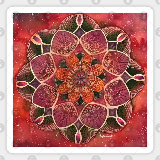 Mandala Flower Magnet by amyliafaizalart